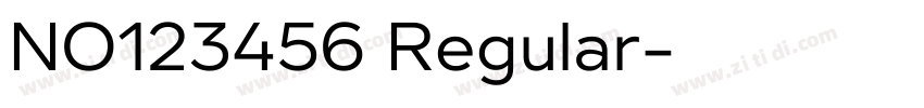 NO123456 Regular字体转换